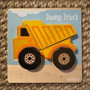 Begin Again Dump Truck Wooden Chunky Puzzle